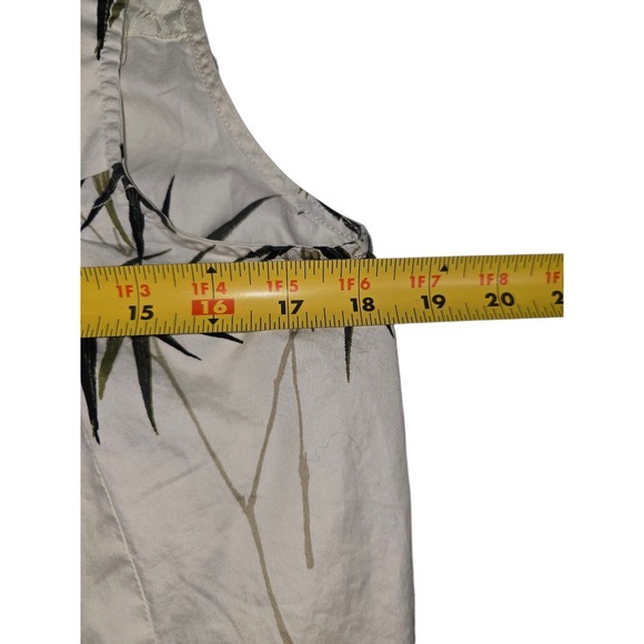 Talbots Womens Sleeveless Tunic Blouse Size 12 Bamboo Print Boho‎ Shirt Dressy - Picture 5 of 7